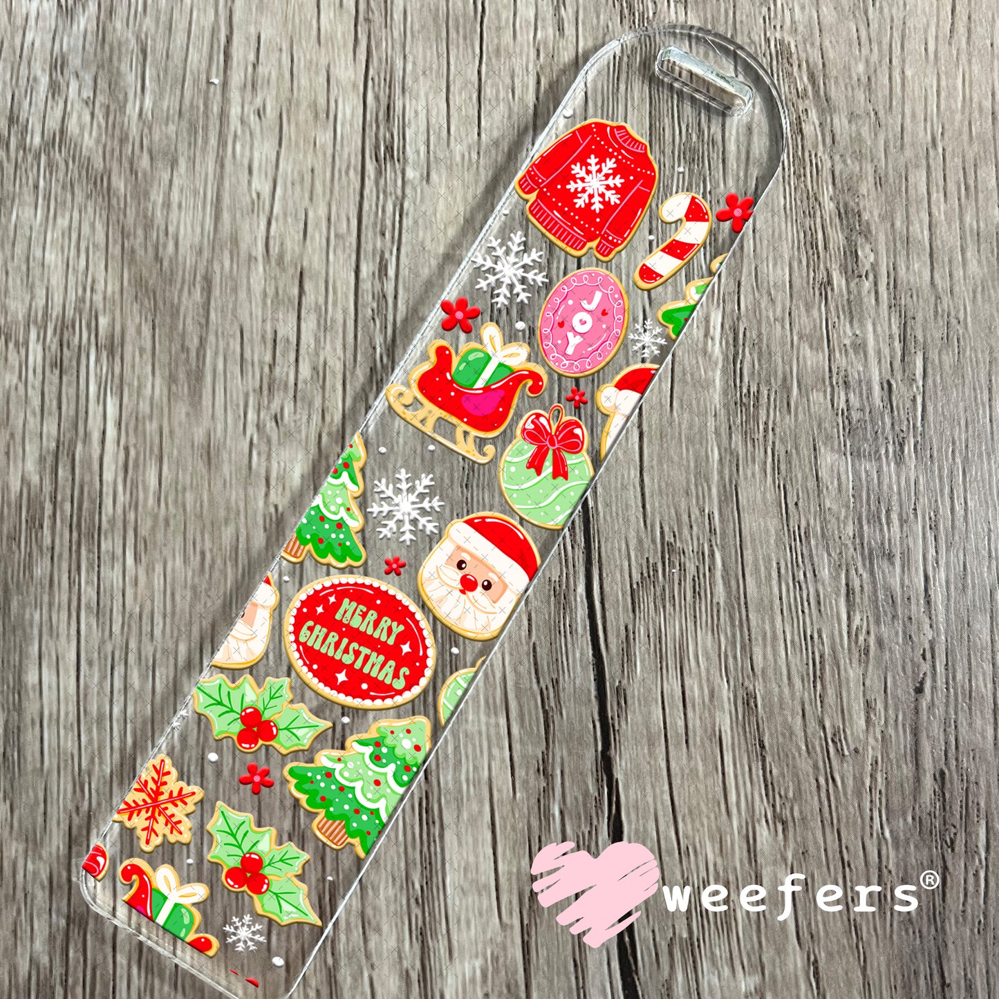 Red Green Merry Christmas UV DTF Cup Wrap Bookmark Weefers