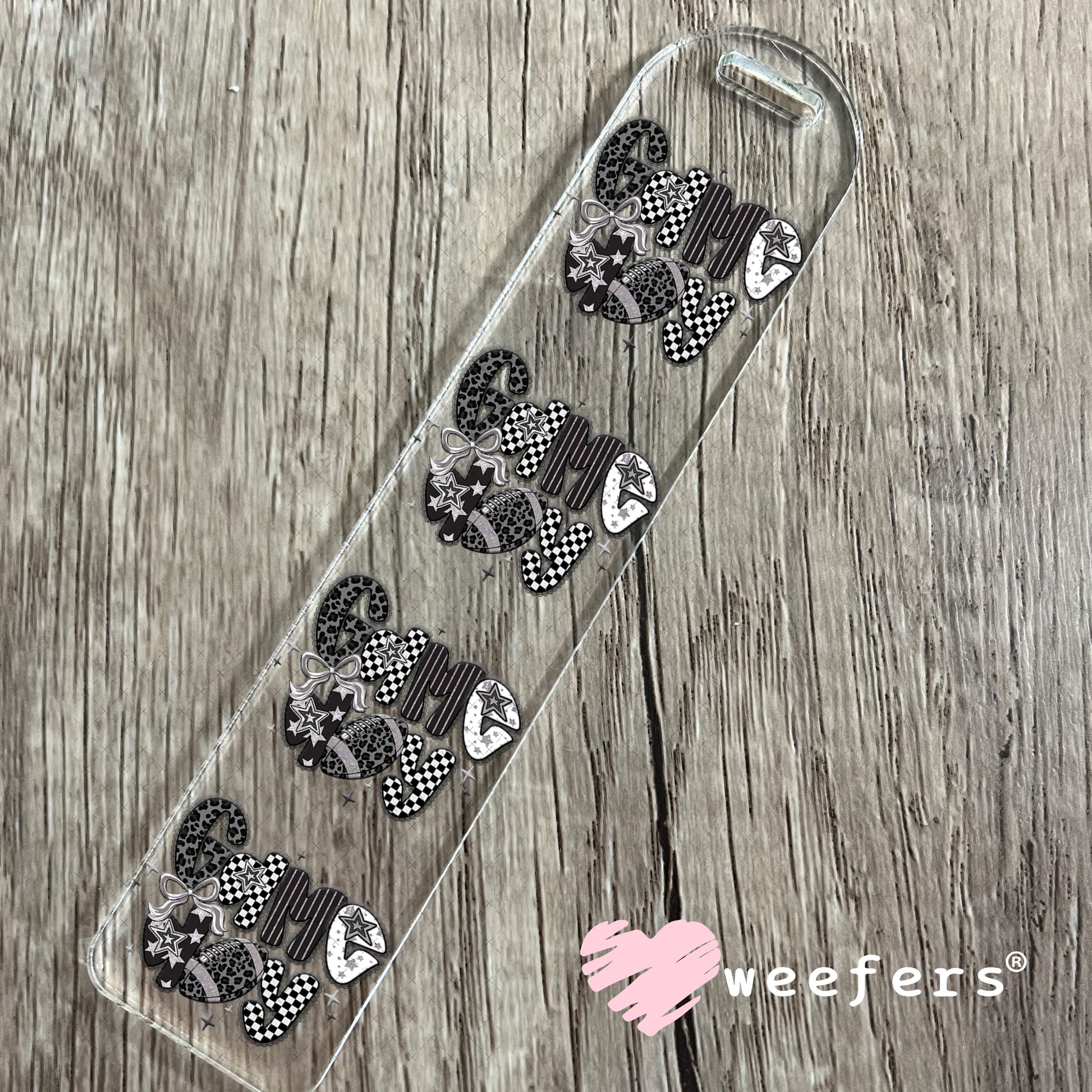Game Day Black Lace UV DTF Decal Bookmark Weefers