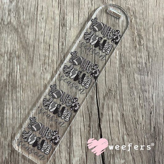 Touch Down Black Lace UV DTF Decal Bookmark Weefers