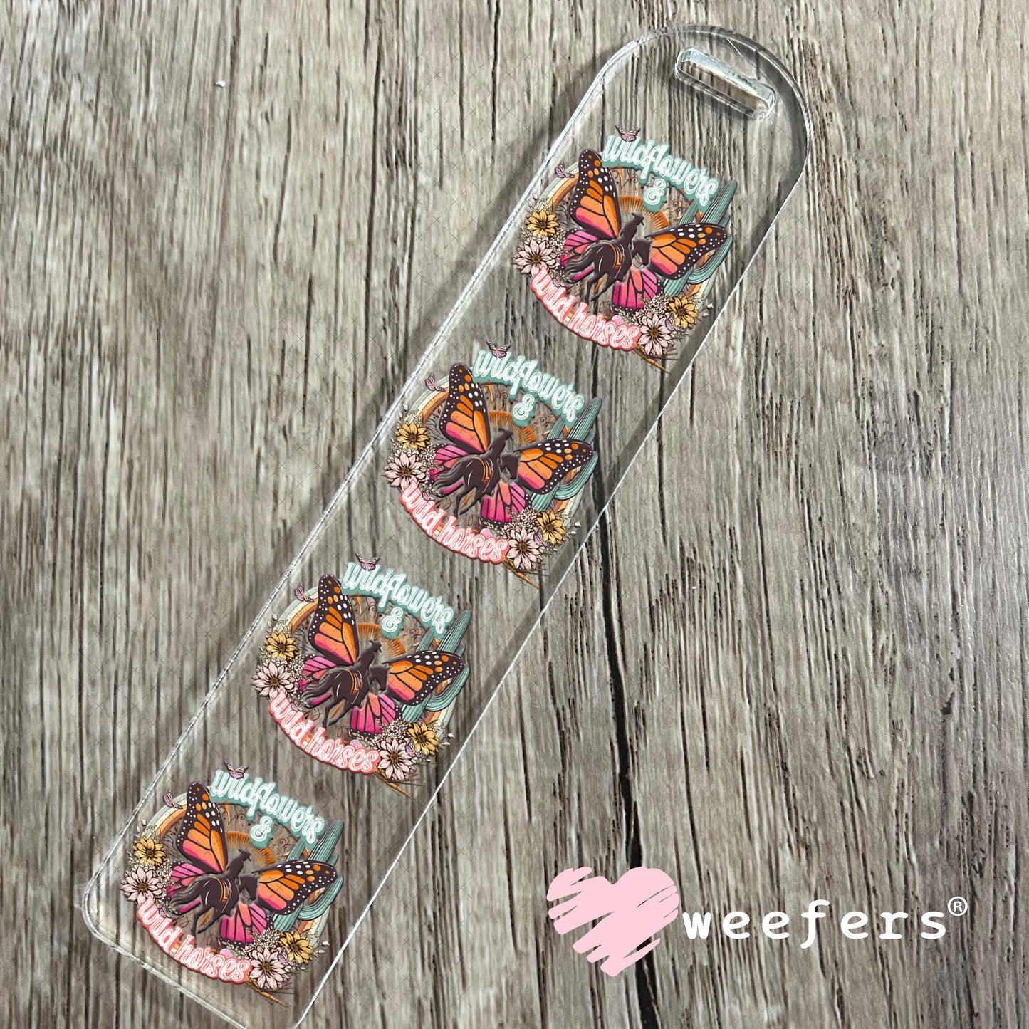 Wildflowers and Wild Horses UV DTF Decal Bookmark Weefers