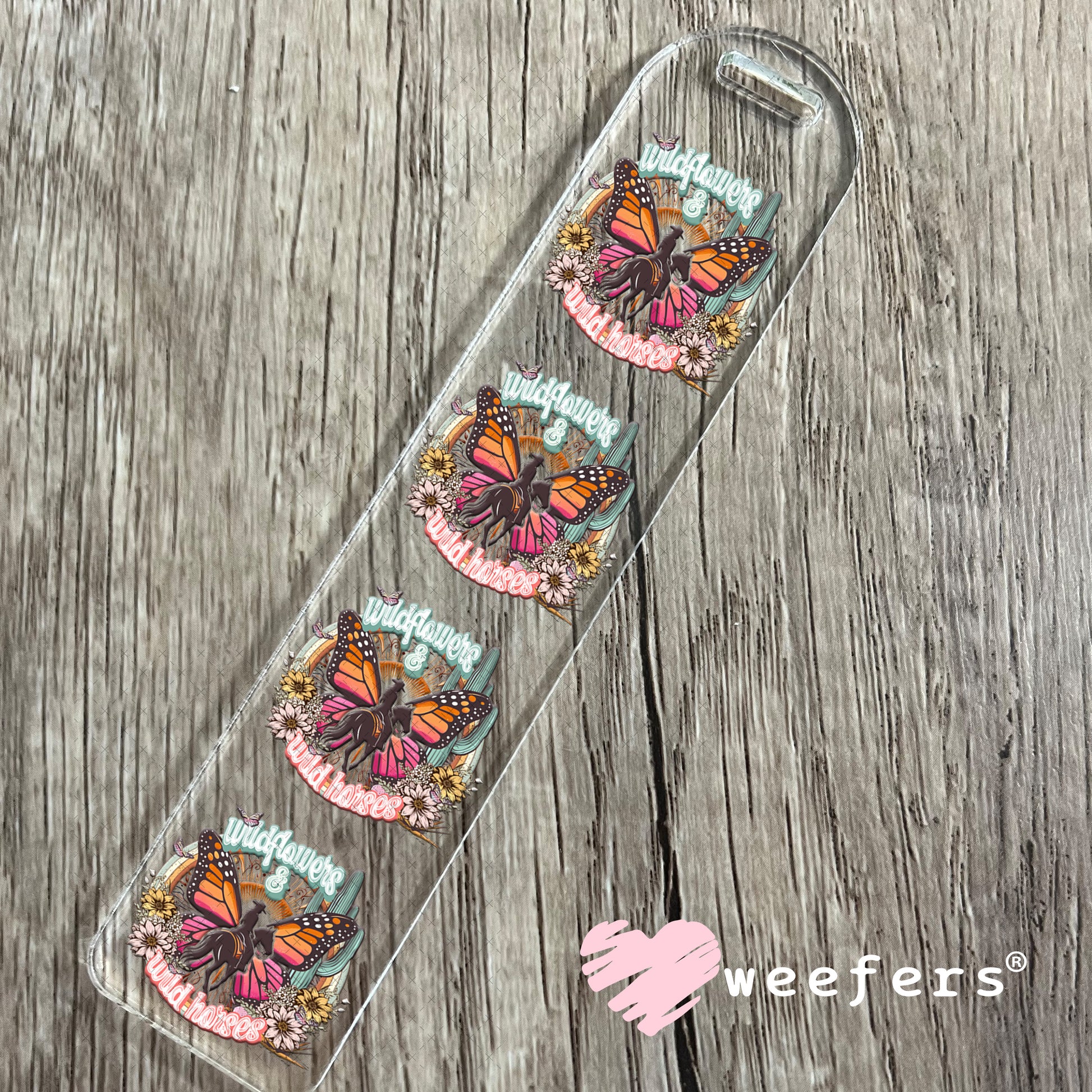 Wildflowers and Wild Horses UV DTF Decal Bookmark Weefers