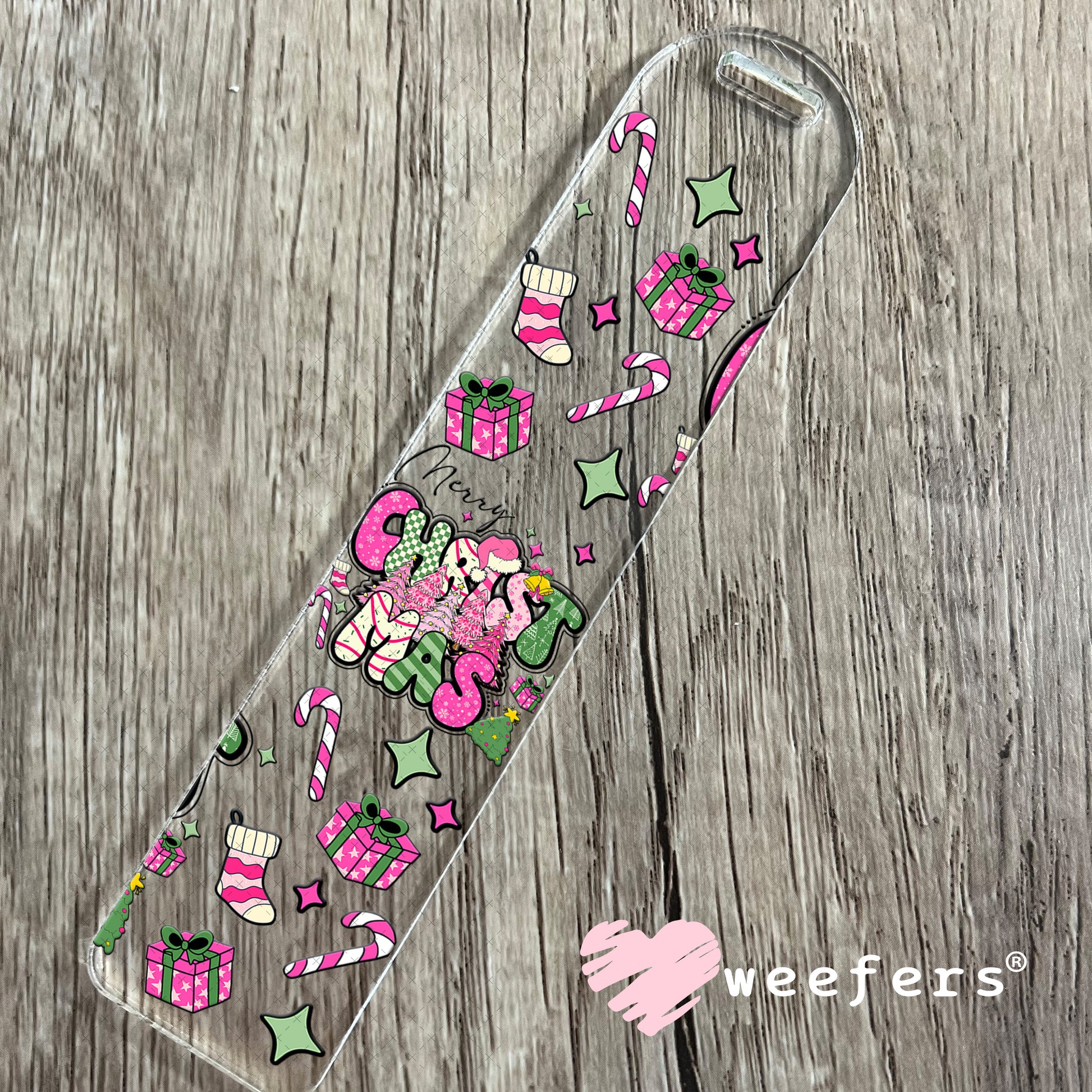 Merry Christmas UV DTF Cup Wrap - Weefers Exclusive Bookmark Weefers