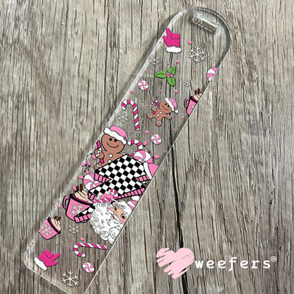 Retro Christmas Pink Favorite Things UV DTF Cup Wrap Bookmark Weefers