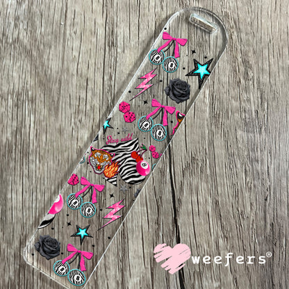 Stay Wild Zebra Heart UV DTF Cup Wrap - Weefers® Exclusive Bookmark Weefers