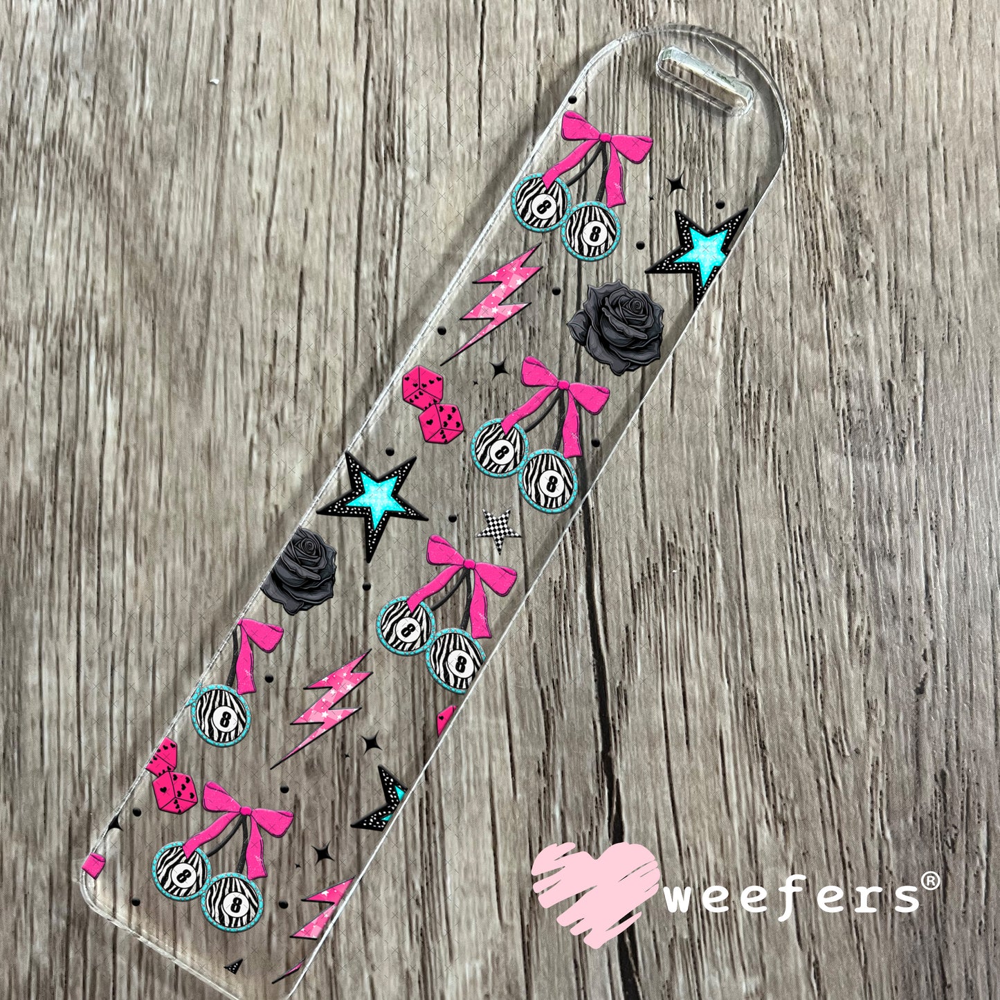 Stay Wild Zebra Heart Sidekick UV DTF Cup Wrap - Weefers® Exclusive Bookmark Weefers