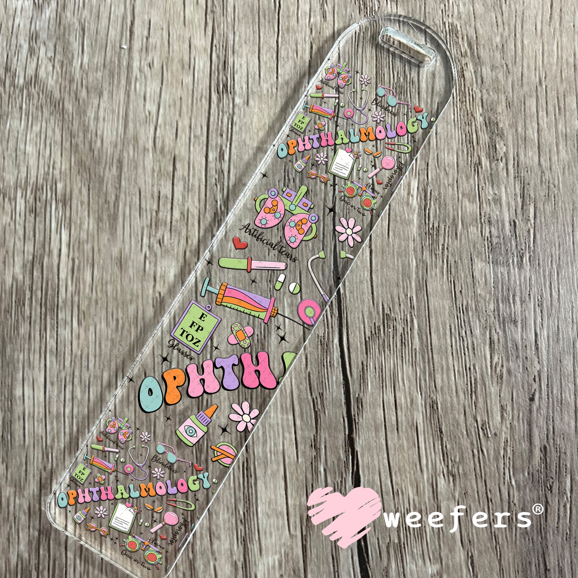 Ophthalmology Optometrist UV DTF Cup Wrap - Weefers® Exclusive Bookmark Weefers