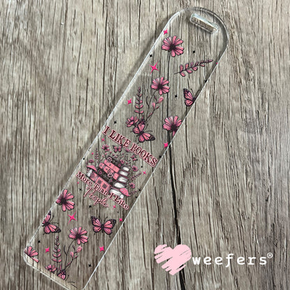 I Like Books More Than I Like People UV DTF Cup Wrap - Weefers® Exclusive Bookmark Weefers
