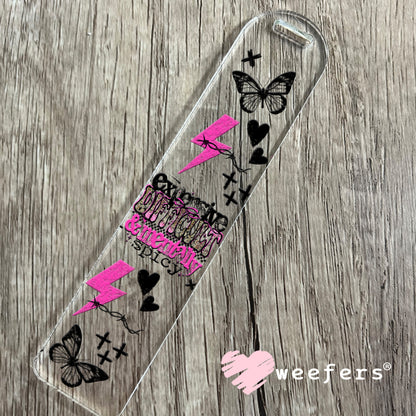 Expensive Difficult and Mentally Spicy UV DTF Cup Wrap - Weefers® Exclusive Bookmark Weefers