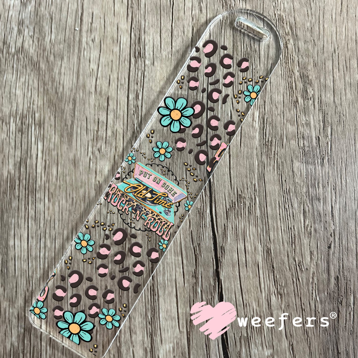 Put on Some Old Time Rock N Roll UV DTF Cup Wrap - Weefers Exclusive Bookmark Weefers