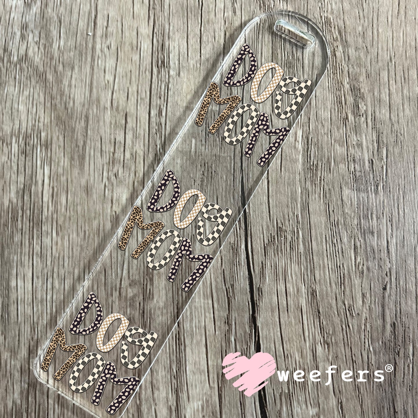 UV DTF Decal - Brown and Tan Dog Mama Bookmark Weefers