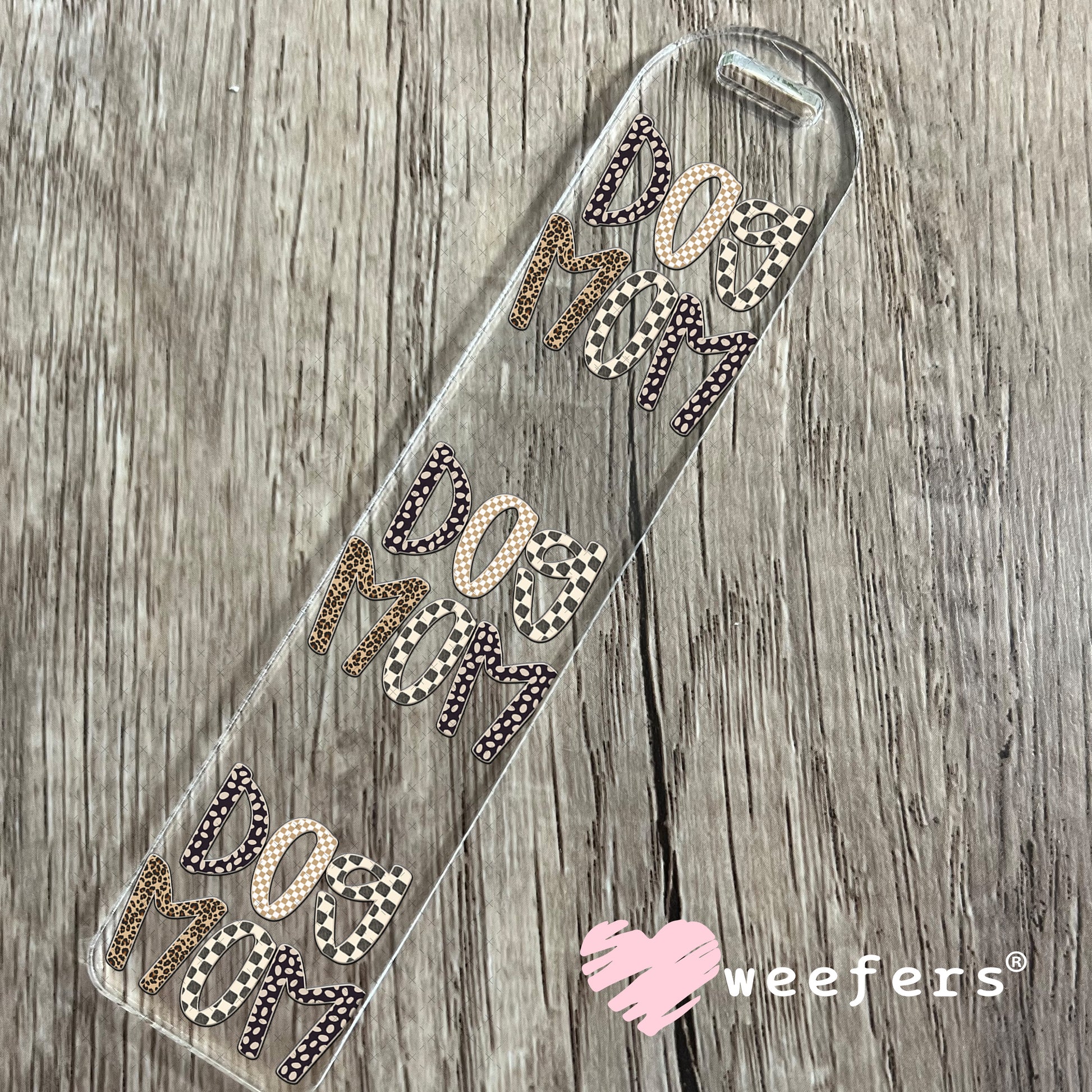 UV DTF Decal - Brown and Tan Dog Mama Bookmark Weefers