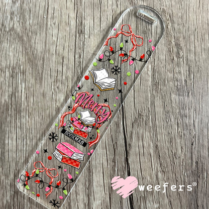 Merry Bookmas UV DTF Cup Wrap Bookmark Weefers
