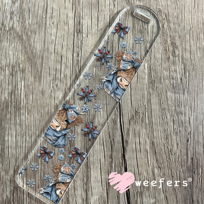 UV DTF Cup Wrap – Blue Christmas Highland Cow - Weefers Exclusive Bookmark Weefers