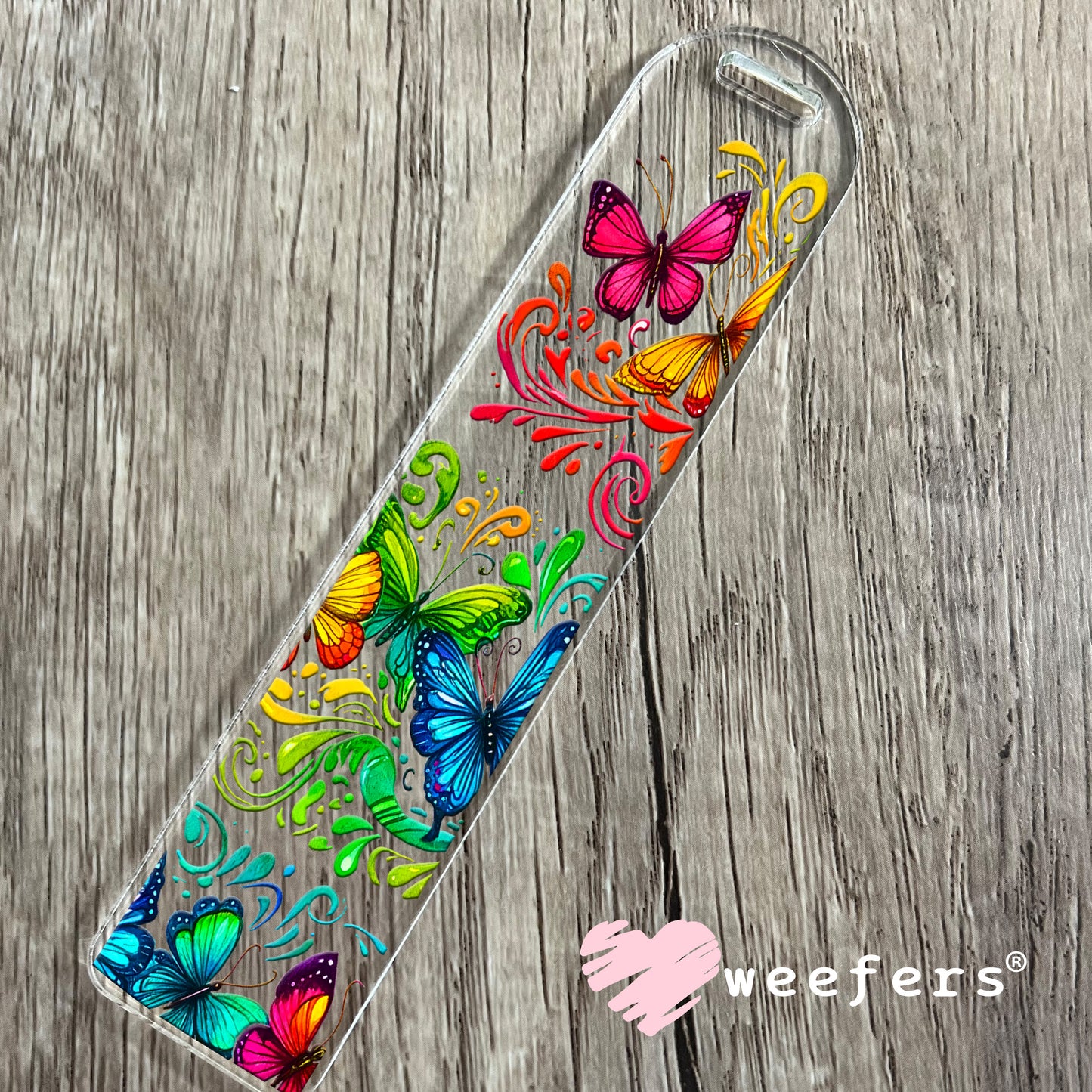 Rainbow Color Butterflies UV DTF Cup Wrap - Weefers