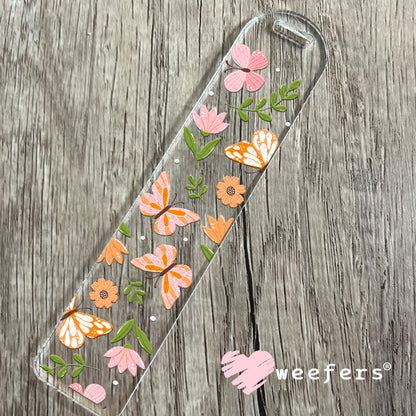 UV DTF Cup Wrap – Whimsical Butterflies Orange Bookmark Weefers