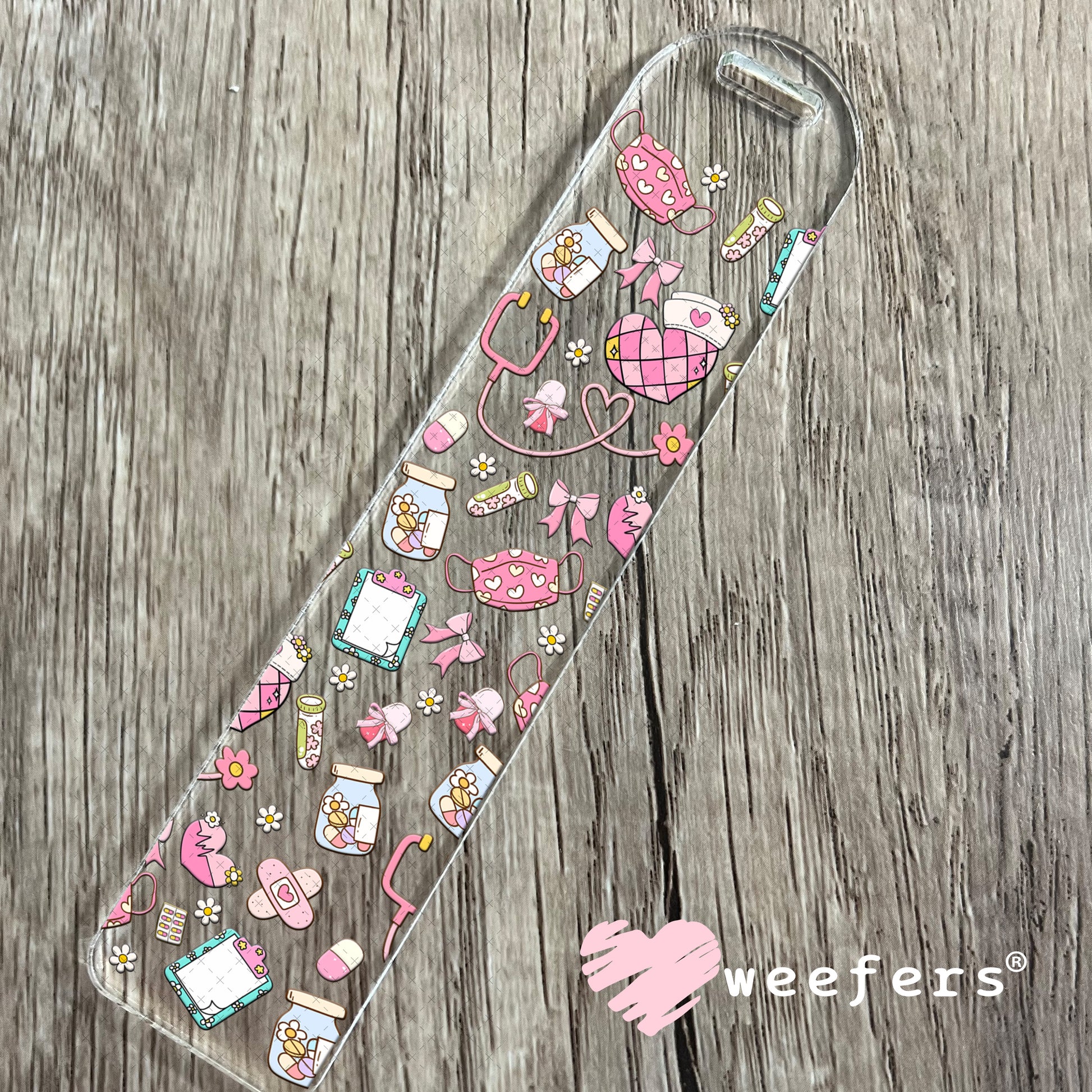 UV DTF Cup Wrap – Pink Nurse Daily Life Bookmark Weefers
