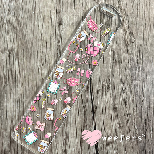 UV DTF Cup Wrap – Pink Nurse Daily Life Bookmark Weefers