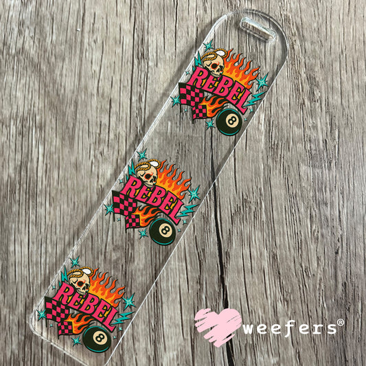 UV DTF Decal - Rebel Flames and Eightball Bookmark Weefers