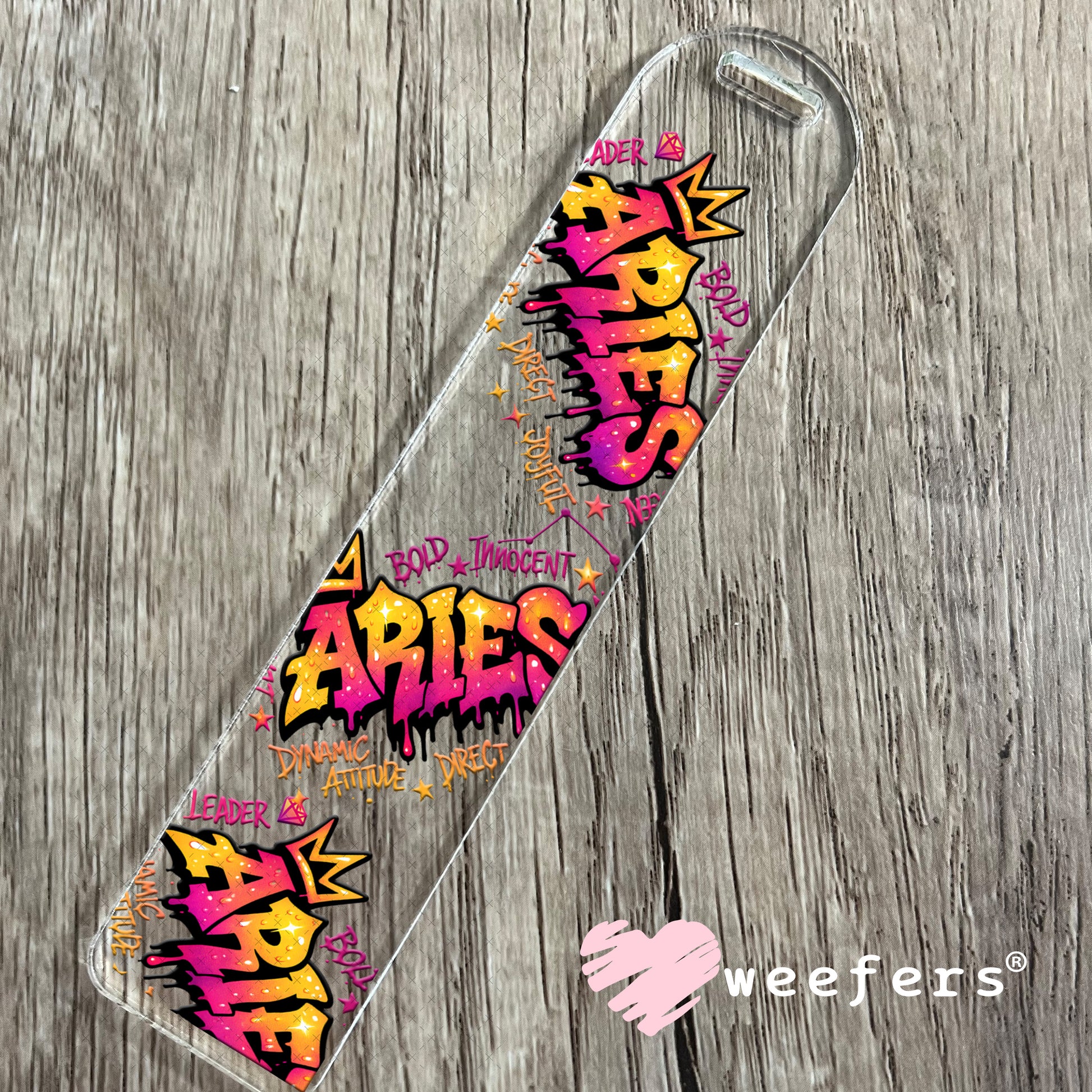 UV DTF Decal - Aries Zodiac Sign Bookmark Weefers