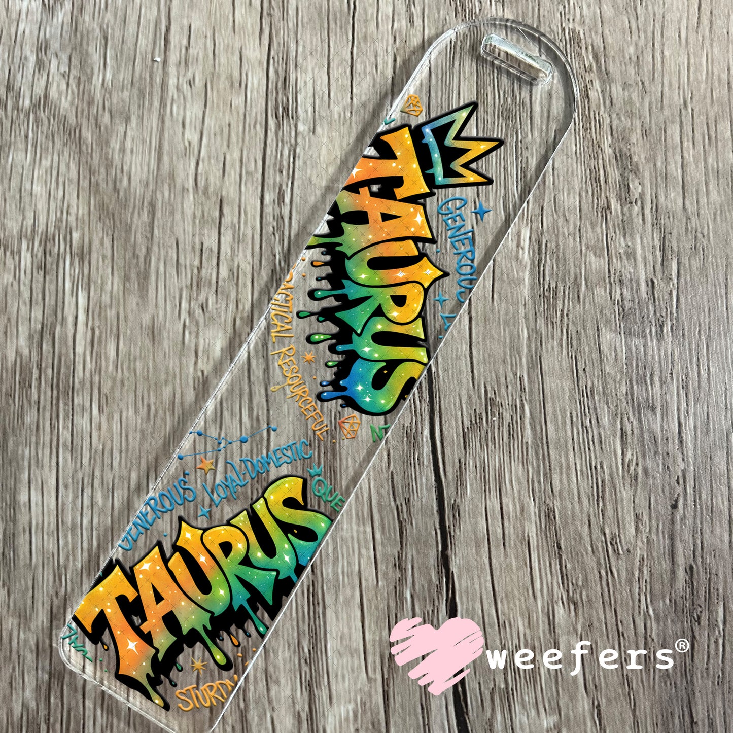 UV DTF Decal - Taurus Zodiac Sign Bookmark Weefers