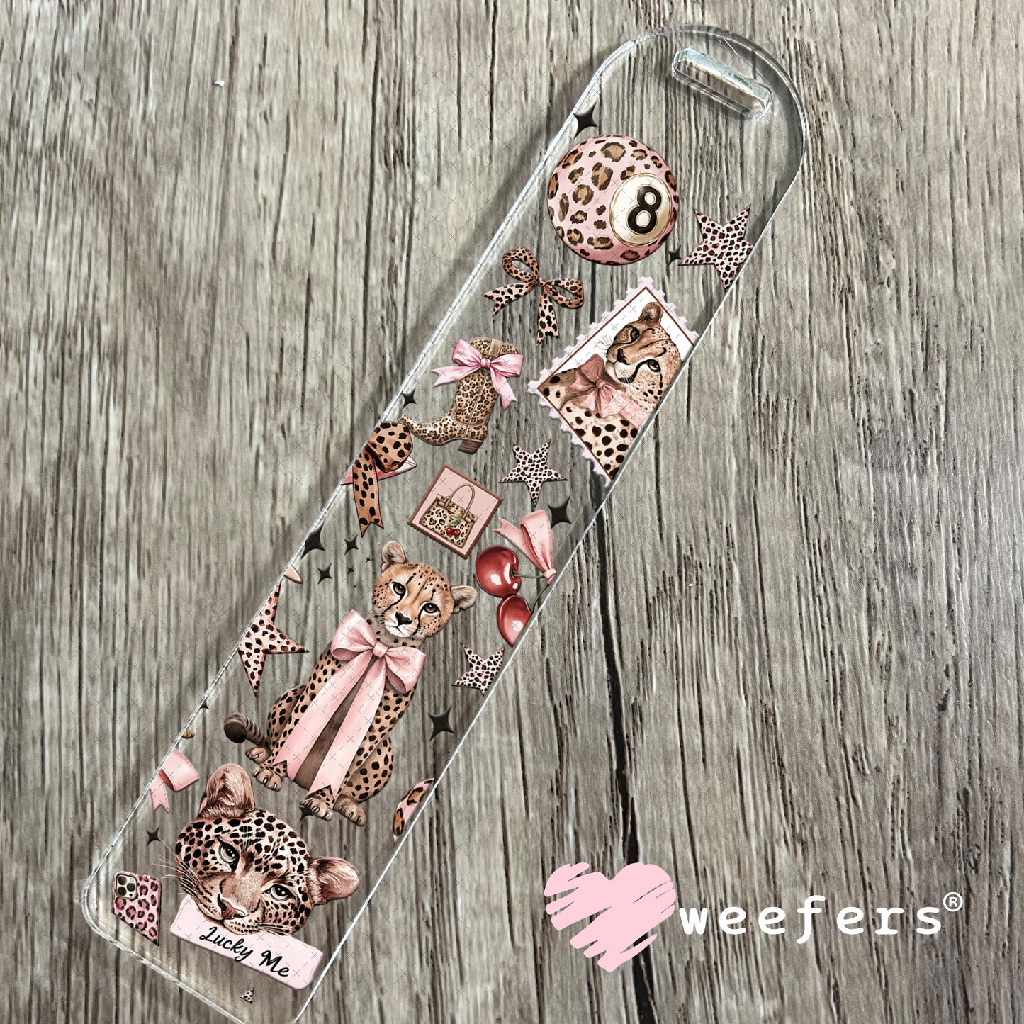 UV DTF Cup Wrap – Rose gold Cheetahs - Weefers Exclusive Bookmark Weefers