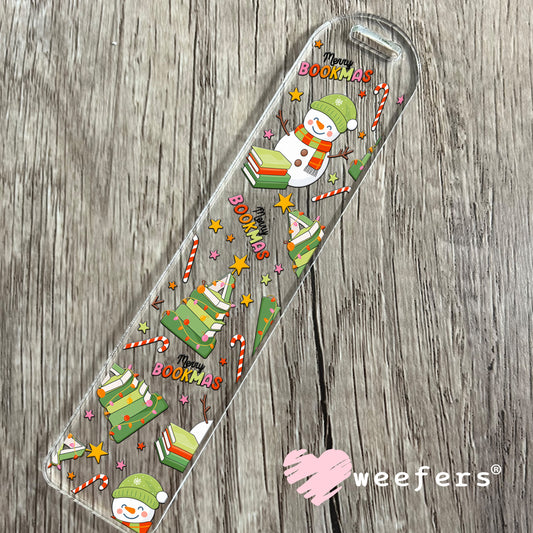 Christmas Bookmas Snowmen UV DTF Bookmark Decal