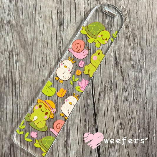 UV DTF Cup Wrap – Lilly pad friends Frogs Turtles Snails Bookmark Weefers