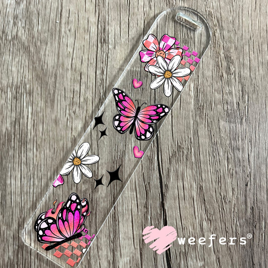 UV DTF Cup Wrap – Pink and Orange Butterflies Bookmark Weefers