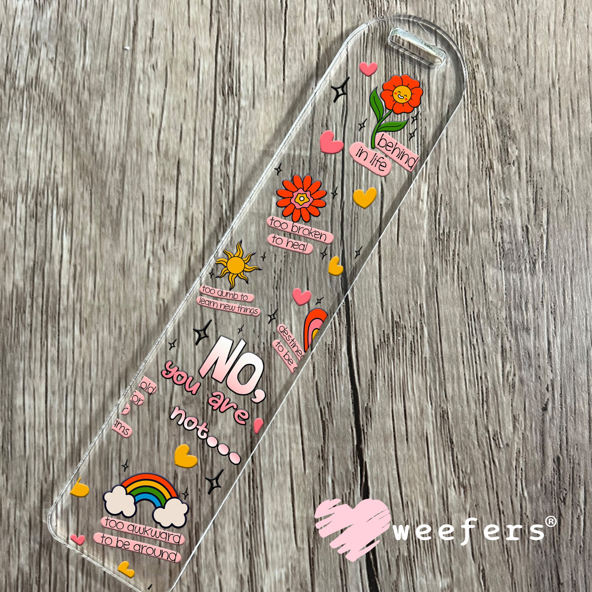 Self Love Affirmation UV DTF Bookmark Decal