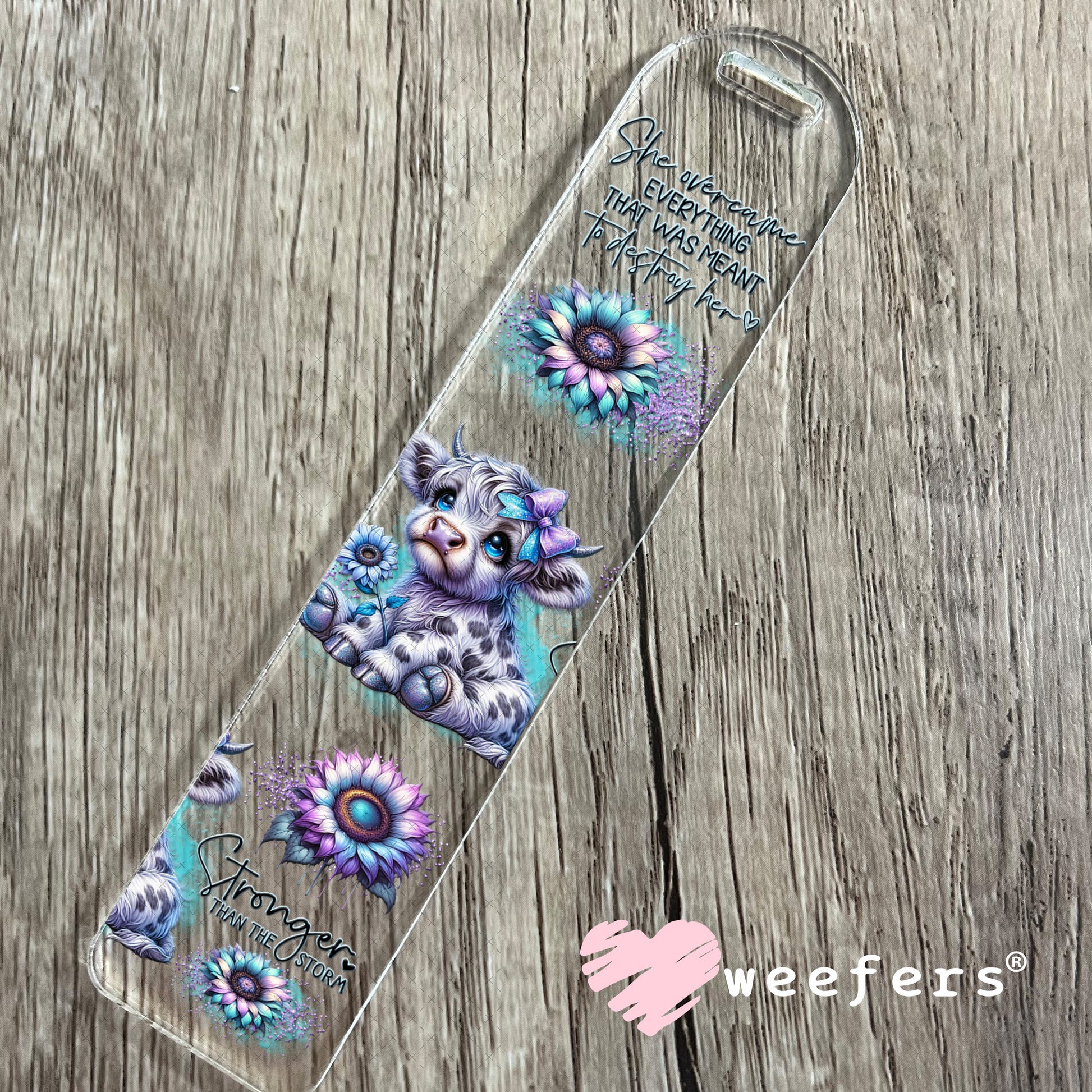 UV DTF Cup Wrap – She Overcame Everything that Was Meant to Destroy Her Bookmark Weefers