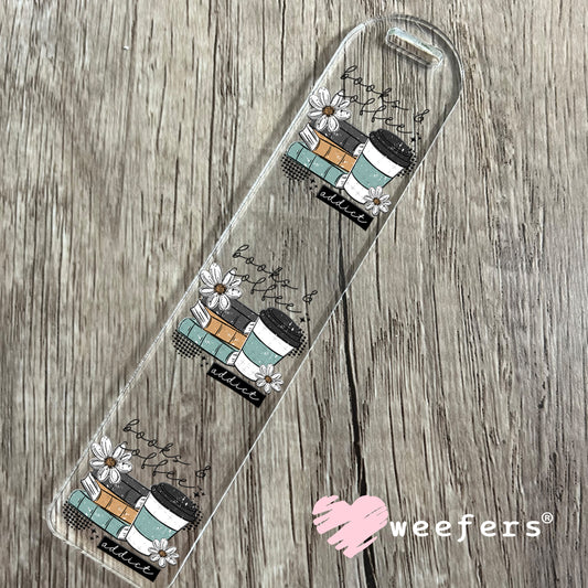 UV DTF Decal - Books and Coffee Addict Bookmark Weefers