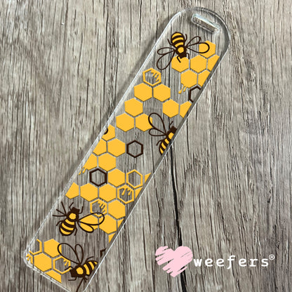 Honeycomb Bees UV DTF Bookmark Decal