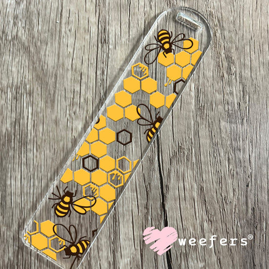 Honeycomb Bees UV DTF Bookmark Decal