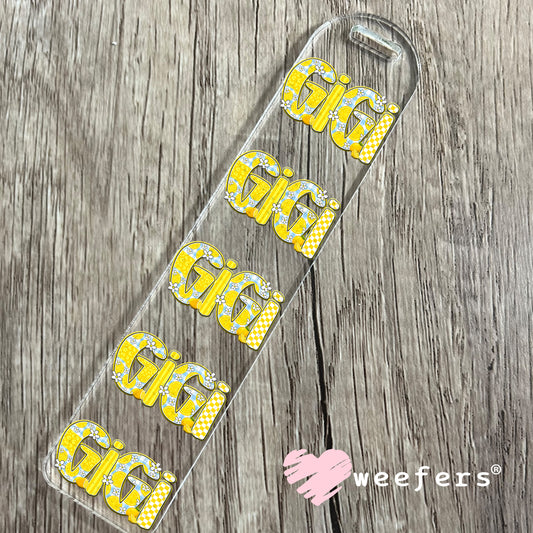 UV DTF Decal - Gigi Yellow Bookmark Weefers