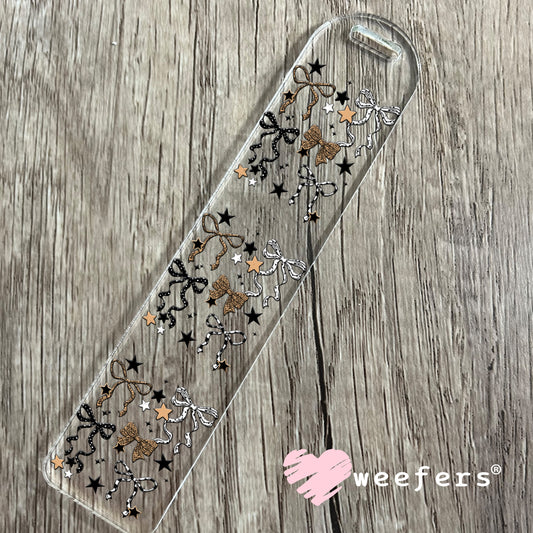 UV DTF Decal - Brown and Black Bows Bookmark Weefers