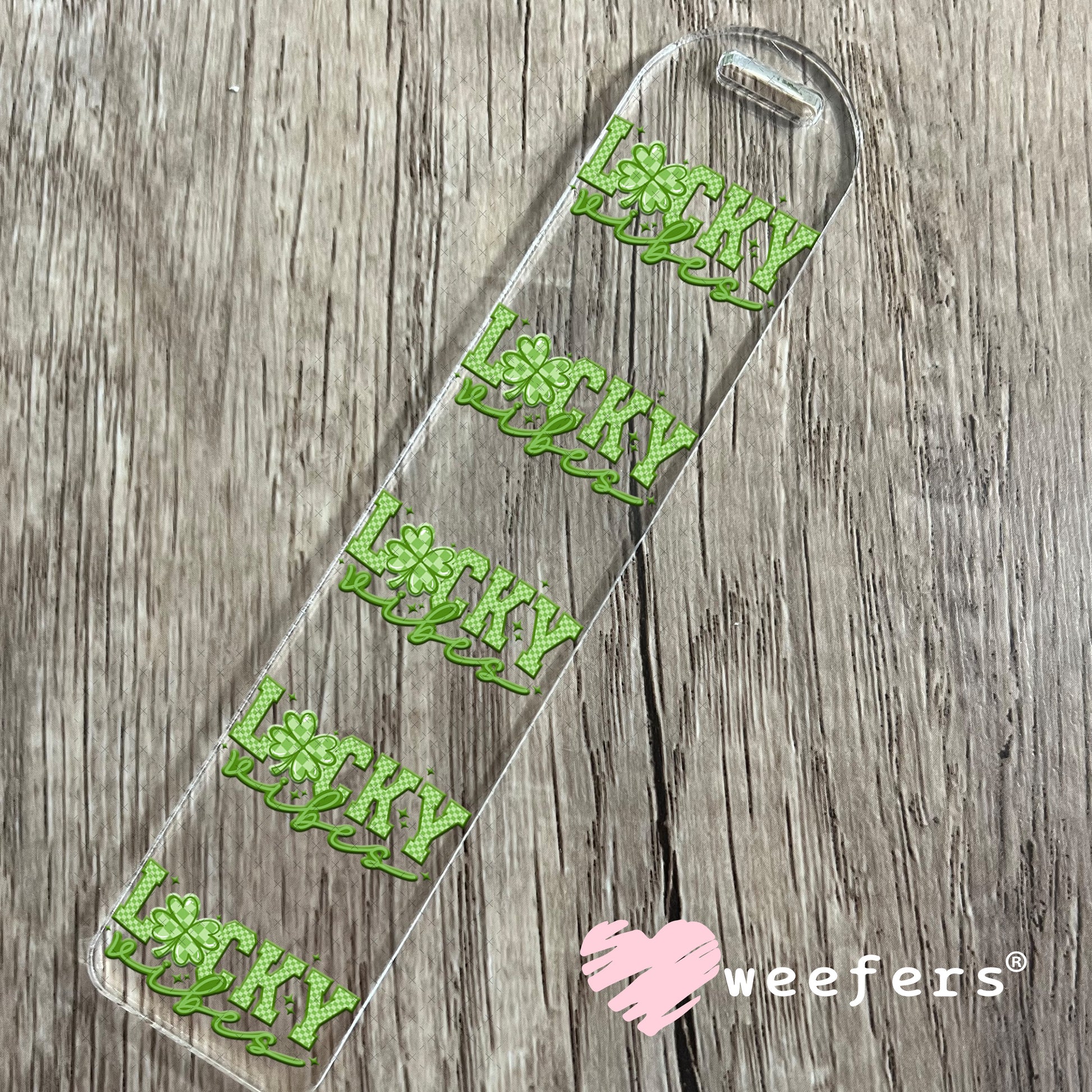 UV DTF Decal - Lucky Vibes Patrick's Day Bookmark Weefers