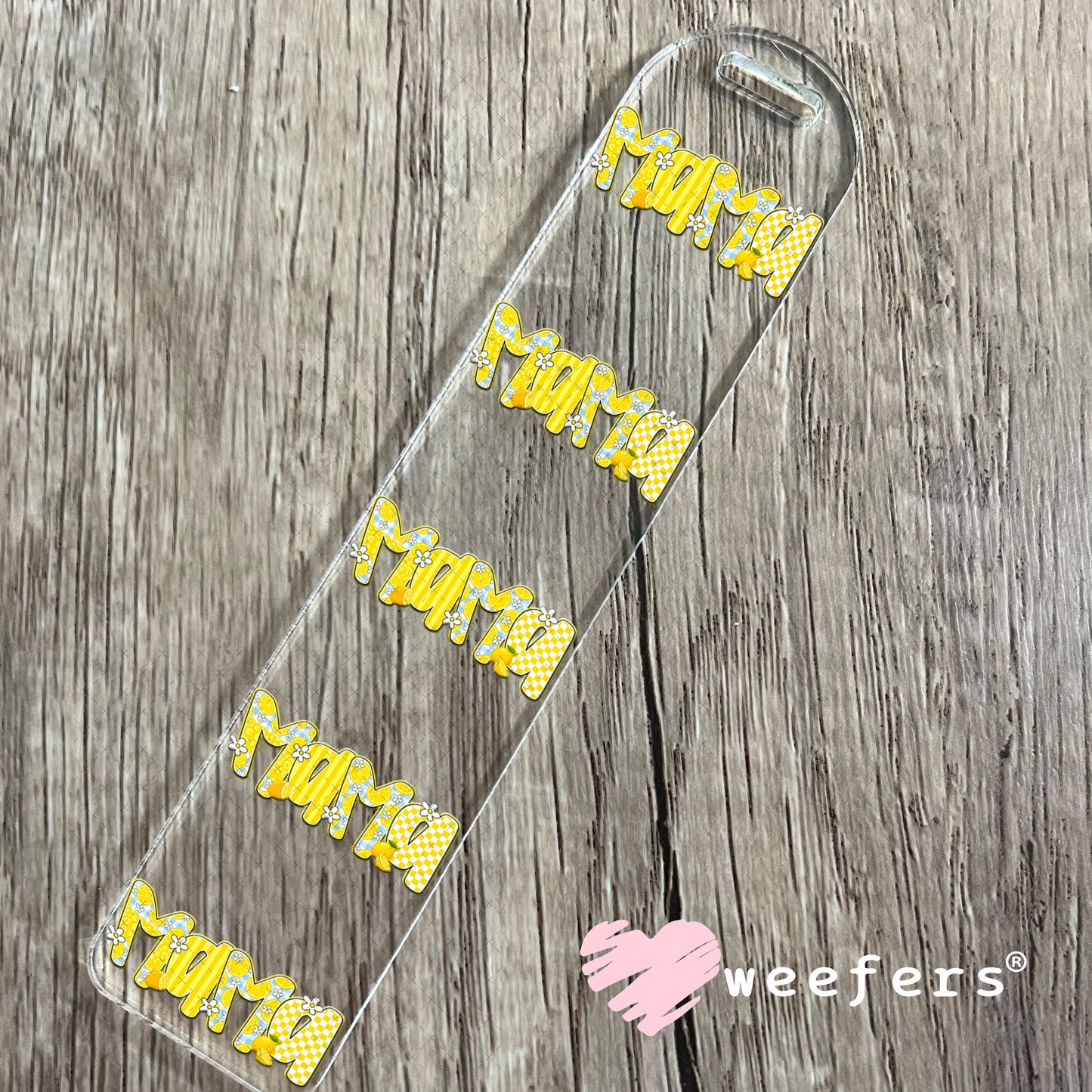 UV DTF Decal - Mama Sunny Yellow Bookmark Weefers