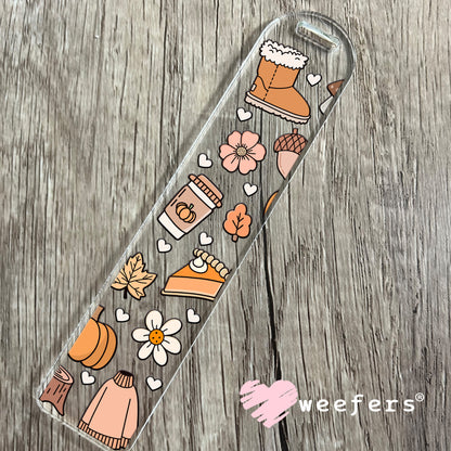 Cozy Fall Things UV DTF Bookmark Decal