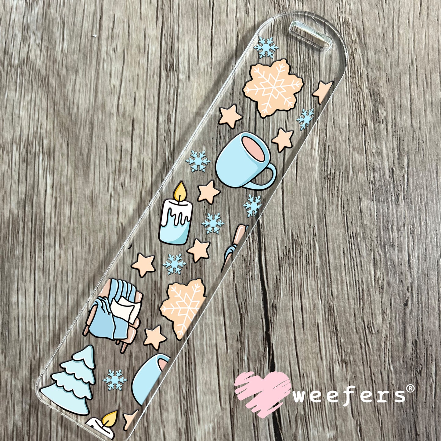 Cozy Winter Things UV DTF Bookmark Decal