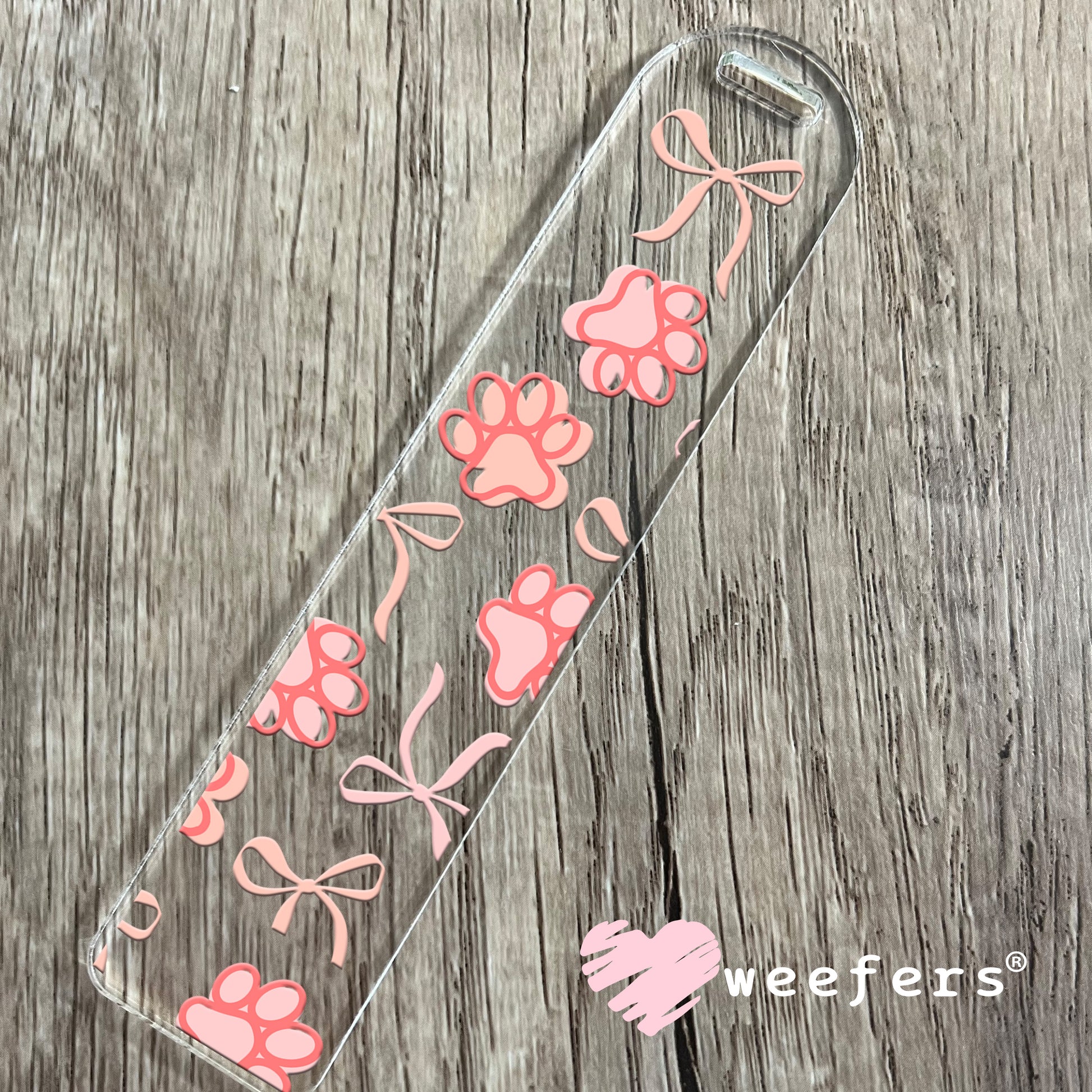 Coquette Dog Paws UV DTF Bookmark Decal