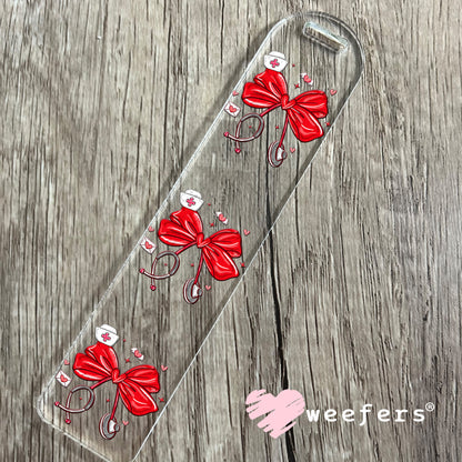 UV DTF Decal - Nurse Bow Valentine's Bookmark Weefers
