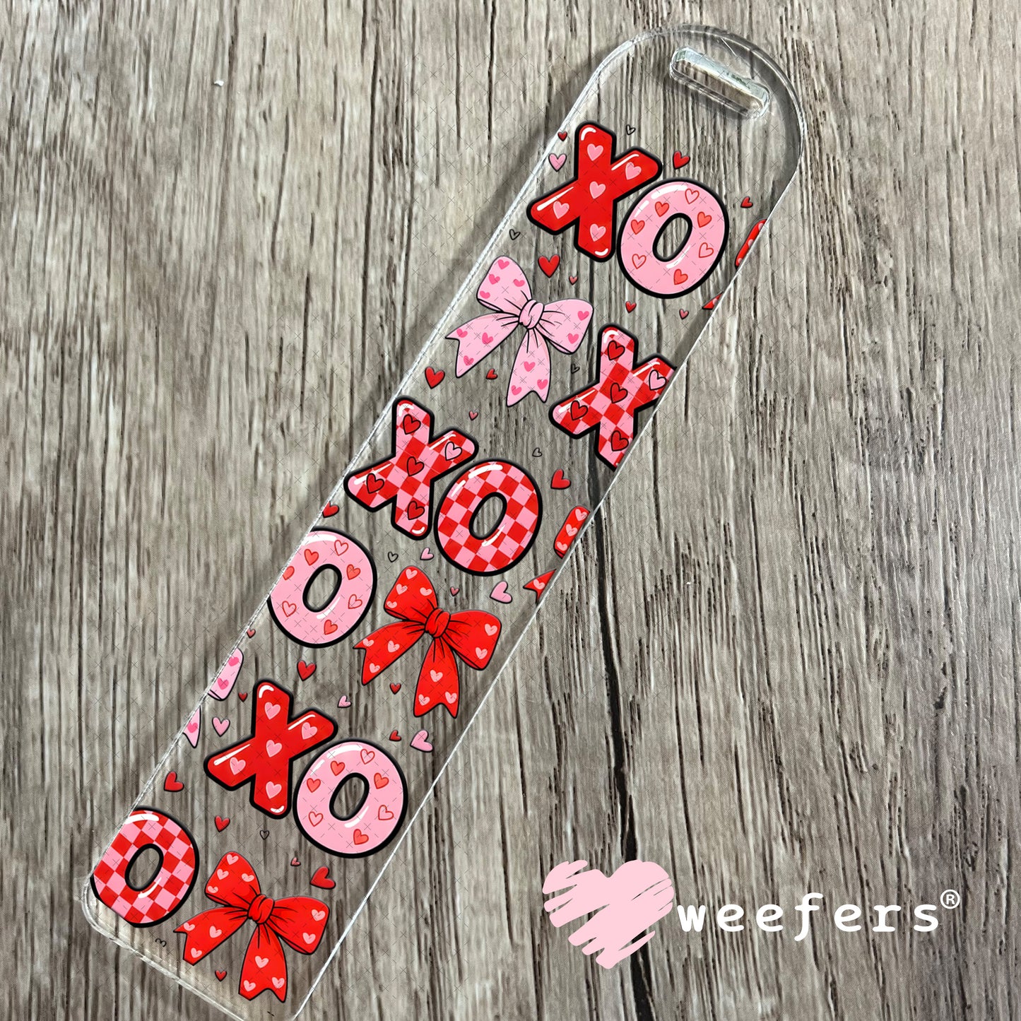 UV DTF Cup Wrap – Bow XO XO Valentine's Day Bookmark Weefers