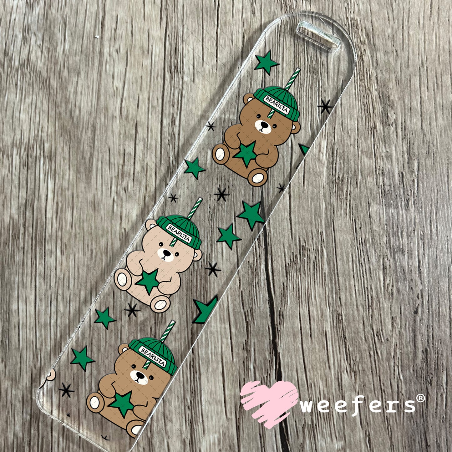 UV DTF Cup Wrap – Viral Bear with Stars Bookmark Weefers
