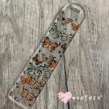 UV DTF Cup Wrap – Butterflies Green and Rust Bookmark Weefers