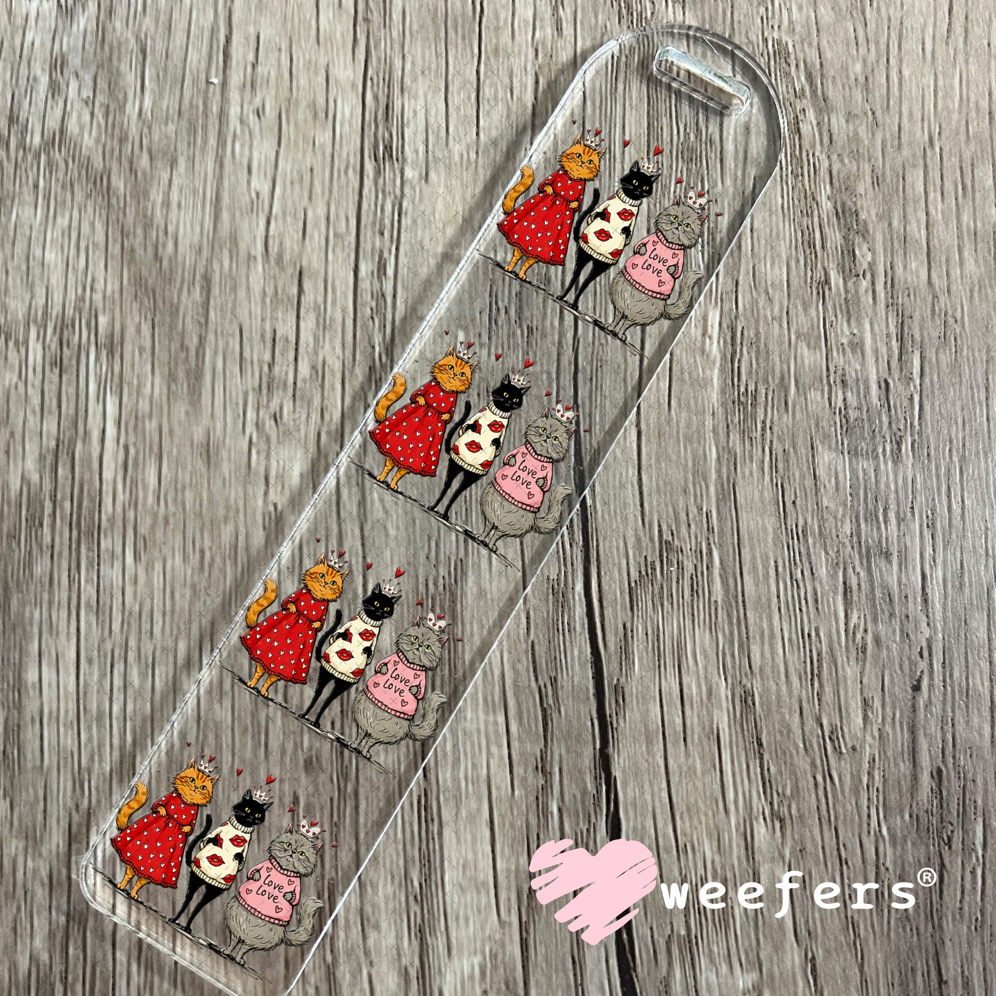 UV DTF Decal - Granny Cats Valentine's Day Bookmark Weefers
