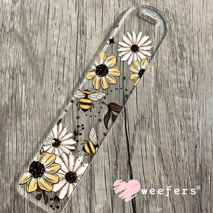 UV DTF Cup Wrap – White and Lemon Yellow Flowers Bookmark Weefers