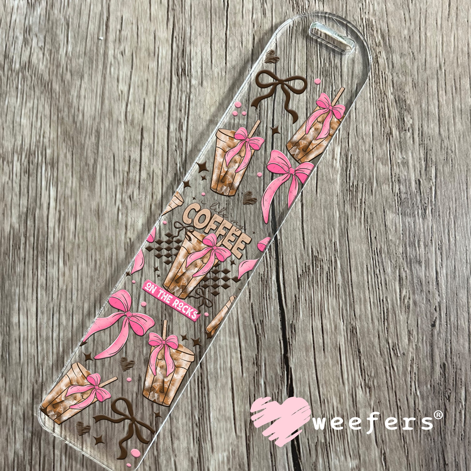 UV DTF Cup Wrap – I Like My Coffee on the Rocks Bookmark Weefers