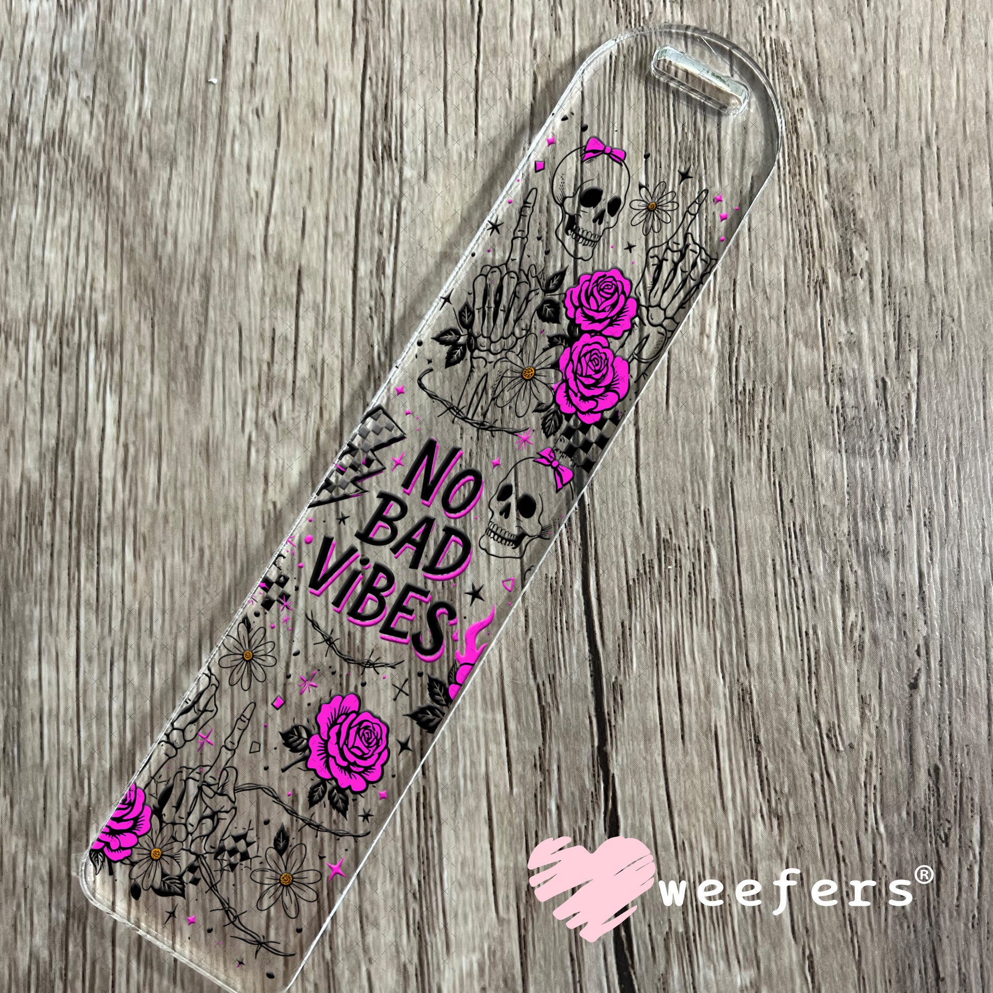 UV DTF Cup Wrap – No Bad Vibes Bookmark Weefers