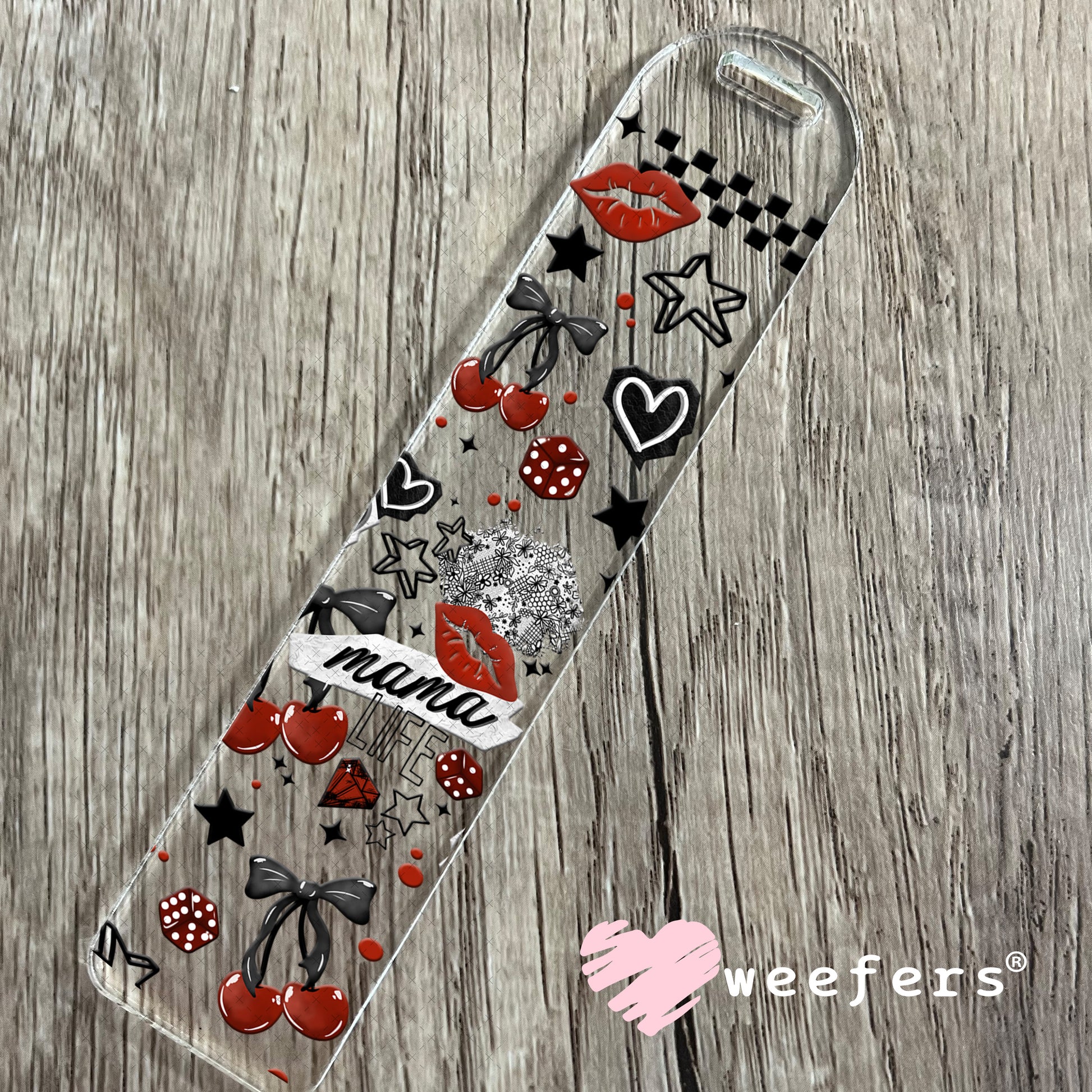 UV DTF Cup Wrap – Mama Cherries and Dice Bookmark Weefers