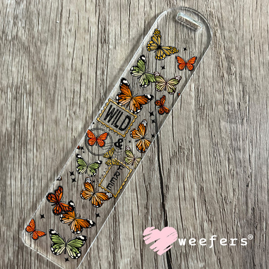 UV DTF Cup Wrap – Wild and Free Butterflies Rust and Green Bookmark Weefers